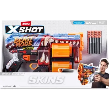 Dětská zbraň Pistole na šipky X-SHOT SKINS DREAD – beast mode (12 šipek)