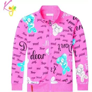 Dívčí mikina Teplá dívčí mikina KUGO GM8663 světle růžová (silná mikina pro dívky Kugo)