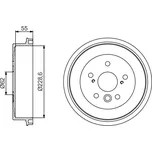 Brzdový buben BOSCH 0 986 477 168