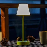 Newgarden Lola Slim LED stolní lampa, zelená - podstavec - průměr 10 cm, výška 2,6 cm zelená, bílá 1 x 2 W LED