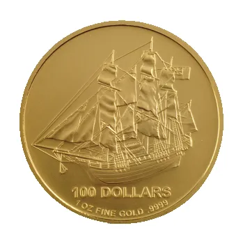 1 unce zlatá mince Cook Islands Bounty 2009