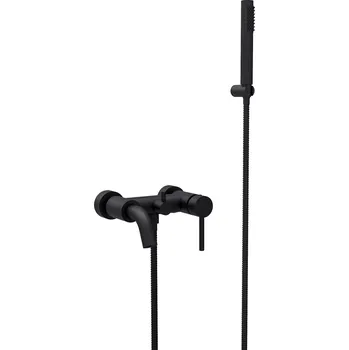 Vodovodní baterie Nástěnná vanová baterie ILLUSION Černá s příslušenstvím (9905) HOPA