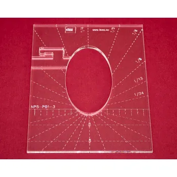 Příslušenství k šicímu stroji Quiltovací pravítko tvar elipsa 3 inch NP5-P01-3 (5 mm)