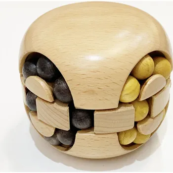 Hlavolam CLEVER TOYS Natural - kuličkový hlavolam