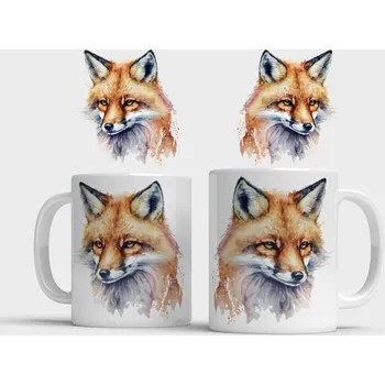 Hrnek s liškou V - Oranžová