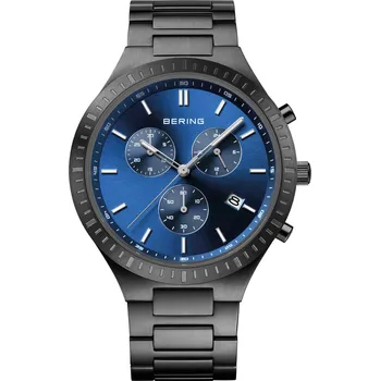 Hodinky Bering 11743-727 Classic Titanium Chronograph Mens Watch 40mm 5ATM