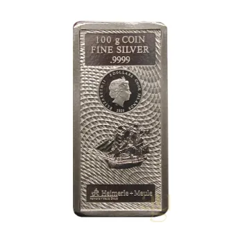 100 gramů stříbrný Cook Islands mincovní slitek 2020