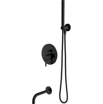 Sprchový set Omnires Y vanová sada se sprchou pod omítku černá SYSYW01BL