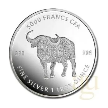 1 unce stříbrná mince Čadská republika Mandala Buffalo 2020