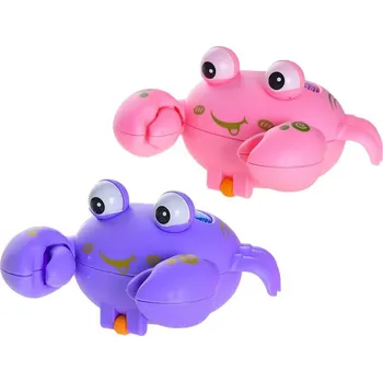 Hračka pro nejmenší Krab 10 cm jezdící na natažení se světlem