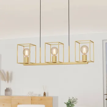 EGLO Závěsné světlo Cumiole, 3 zdroje - délka baldachýnu 40 cm zlatá 3 x 40 W - Doprava zdarma