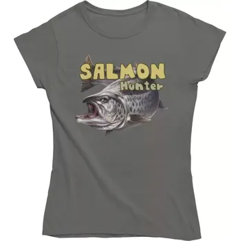 Dámské rybářské tričko Salmon Hunter šedé