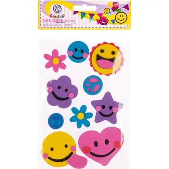 Dětské zboží Astra CREATIVO Pěnové 3D samolepky SMAJLÍKY, mix motivů, 335122018