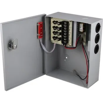 Napájecí zdroj pro osvětlení XtendLan Zdroj 12V DC, 4 porty, 3A celkem, 36W, tavn. pojistky,skříňka, zálohovatelný baterií