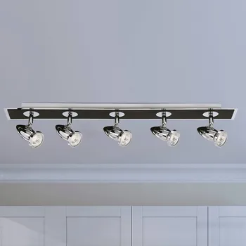 Searchlight Pětizdrojové podhledové bodové svítidlo Latisa chrom, černá 5 x 50 W - Doprava zdarma