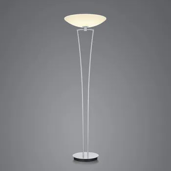 Lampička BANKAMP Lady LED stojací lampa, ZigBee, nikl - průměr nohy 34 cm; kabel 160 cm matná niklová, opálová bílá 1 x 41 W LED - Doprava zdarma