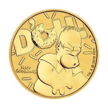 1 unce zlatá mince Austrálie Homer Simpsons 2020