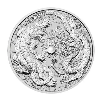 1 unce stříbrná mince Austrálie drak & tygr 2018