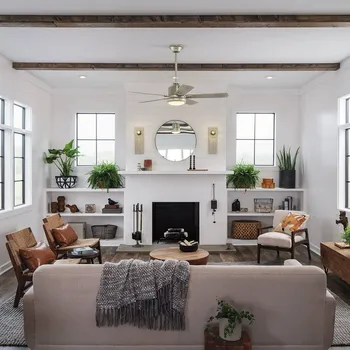 Lampička KICHLER Stropní ventilátor Colerne 52 LED, nikl/bílý ořech - Ø stříšky 18 cm; délka stropní tyče 15,2 cm kartáčovaný nikl, bílý ořech LED 10 W celkem - Doprava zdarma