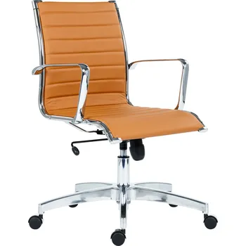 Kancelářská židle KASE – 8850 RIBBED LOW BACK BO17 (kancelářská židle s tenkým prošívaným čalounem na sedáku a opěráku)