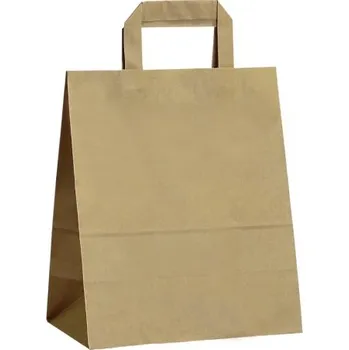 PrintLine Papírová taška hnědá Krafter malá Menší hnědá taška z řady Krafter s plochým uchem, rozměr 22x11x25 cm. Vhodná na menší předměty a nákupy.