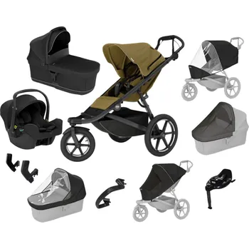 Kočárek Akční set MAX Thule Urban Glide 3 Nutria Green + korba black + SnugLite midnight Autorizovaný prodejce
