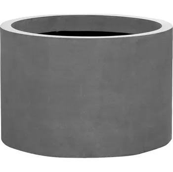 Květináč Pottery Pots Venkovní květináč kulatý Jumbo Max Mid. High M, Grey (barva šedá), kolekce Natural, kompozit Fiberstone, průměr 70 cm x v 50 cm, objem cca 192 l