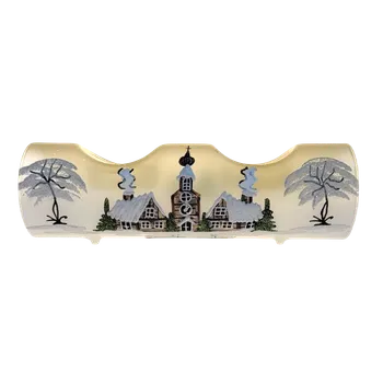 Svíčka Válec 17cm zlatý na 2 čajové svíčky