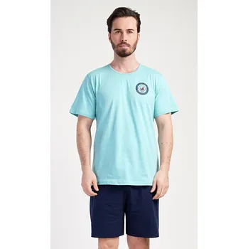 Pánské pyžamo Pánské pyžamo šortky Sea, mentolová XL i232_9580_55455957:mentolová XL