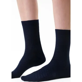 Pánské ponožky Dámské ponožky bez tlaku 125 check tmavě modrá 38-40