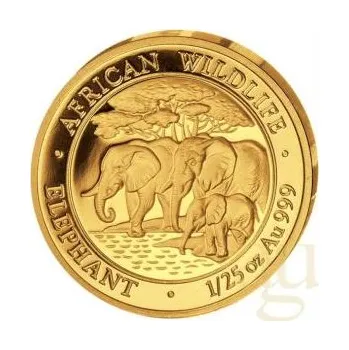 Sběratelství 1/25 uncí zlatá mince Somálsko slon 2013