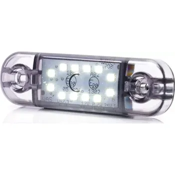 Přední světlomet LED poziční světlo Waś 12-24V, průhledné dark- bílé