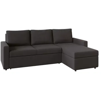 Sedací souprava REGINA, rohová pohovka, látka antracit