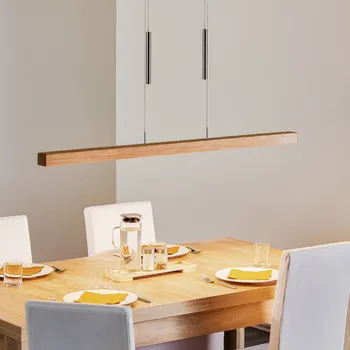 HerzBlut Leonora závěsné světlo Down 121cm dub - délka baldachýnu 34 cm dub přírodní LED celkem 34,6 W - Doprava zdarma