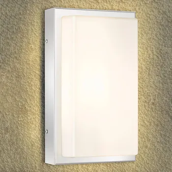 Venkovní osvětlení LCD Venkovní nástěnné svítidlo LED Julea, nerezová ocel, sklo nerezová ocel, bílá 1 x 13 W LED - Doprava zdarma