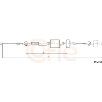 Spojkové lanko Tažné lanko, ovládání spojky COFLE 92.10.2891