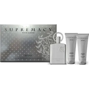 Parfém Afnan Supremacy Silver Dárková sada EDP 100 ml, sprchový gel 100 ml a balzám po holení 100 ml