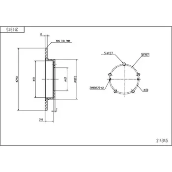 Brzdový kotouč Brzdový kotouč HART 214 345