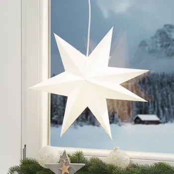 Lampička Markslöjd Papírová hvězda Duva k zavěšení, 45 cm bílé 1 x 25 W