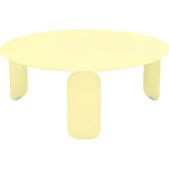 Zahradní stůl Citronově žlutý kovový zahradní konferenční stolek Fermob Bebop 80 cm