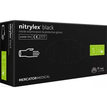Mercator Nitrylex rukavice černé S - 100 kusů