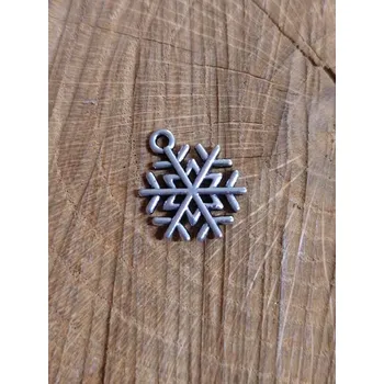 Přívěsek Přívěsek vločka Ø15 mm barva platina