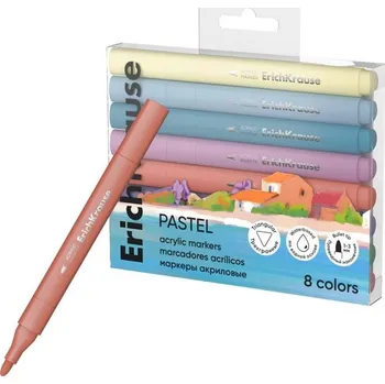 Erich Krause Akrylové popisovače Pastel (8ks)