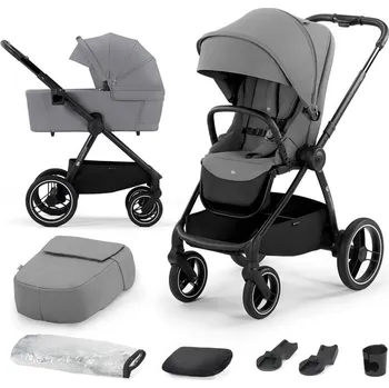 Kočárek KINDERKRAFT SELECT Kočárek Nea 2v1 Platinum Grey, Premium 40x88x50 šedá