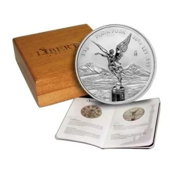 1 kilogram stříbrná mince Mexiko Libertad 2019 prooflike