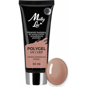 Lak na nehty MollyLac Polygel Hema/di-Hema free Light Brown, 30ml