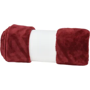deka HOMESTYLING Deka flanel 130 x 160 cm burgundy červená KO-AAE332050