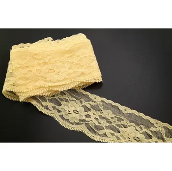 Silonová krajka - žlutá - šířka 4,5 cm