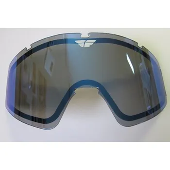 Motocyklové brýle sklo FLY Zone double - FLY RACING (zrcadlově modré kouřové)