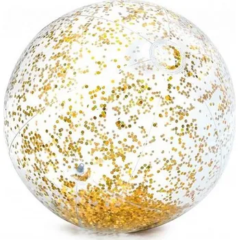 Vodní sport Nafukovací plážový míč INTEX 58070 Glitter Transp. 71 cm zlatá